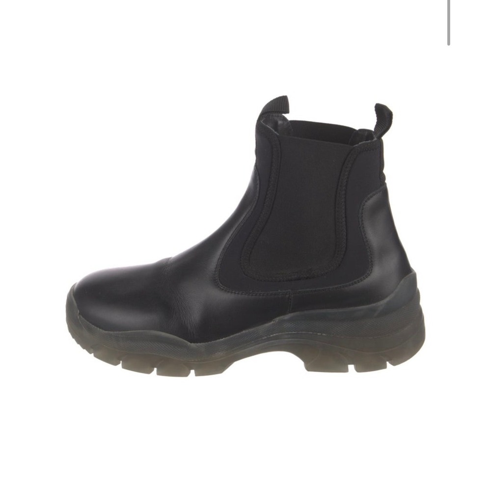 John Elliott Mens Black Leather Lug Sole Chelsea Boots Size 10 Ankle Boots